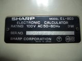 SHARP EL-803(ELSI803)�d�����